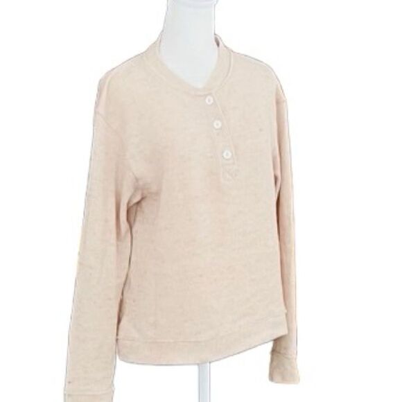 Urban Outfitters Carter Thermal Waffle Knit Long Sleeve Henley/Oatmeal size S - Picture 6 of 8